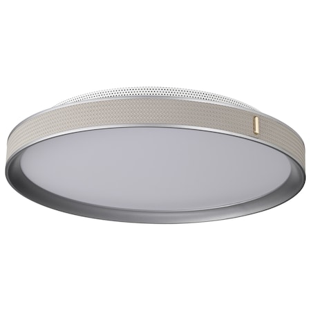 Nuvo Bandon, 20 Inch LED Flush Mount, Gray with Off White Wrap, Acrylic Lens 62/3022